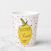 Gobelets En Papier Lemonade rose moderne 1er anniversaire (Recto)
