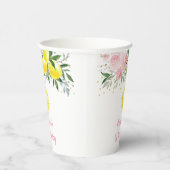Gobelets En Papier Lemonade Soleil rose Floral Anniversaire (Droite)