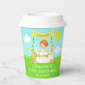Gobelets En Papier Lemonade Stand Birthday Red Hair Boy (Verso)