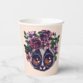 Gobelets En Papier Lémur de fleurs doux (Gauche)
