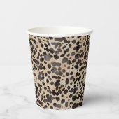 Gobelets En Papier Leopard Animal Print Fête de Mariage Moderne (Verso)