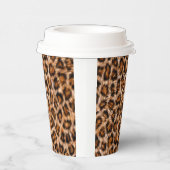 Gobelets En Papier Leopard Jaguar Chat Brown fourrure Motif-24609 Caf (Droite)