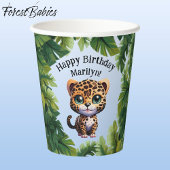Gobelets En Papier Leopard 🐆 mignon Tropical Jungle Safari animal sa