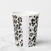 Gobelets En Papier Leopard - Monogramme tacheté, personnalisé, (Droite)