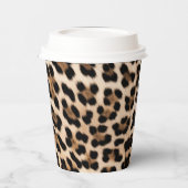 Gobelets En Papier Léopard noir Brown crémeux (Gauche)
