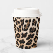 Gobelets En Papier Léopard noir Brown crémeux (Verso)