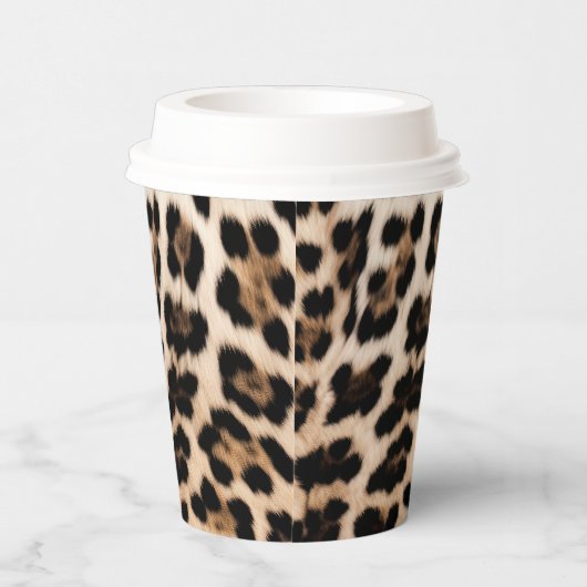 Gobelets En Papier Léopard noir Brown crémeux (Droite)