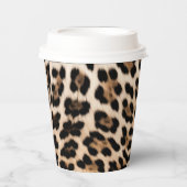 Gobelets En Papier Léopard noir Brown crémeux (Recto)