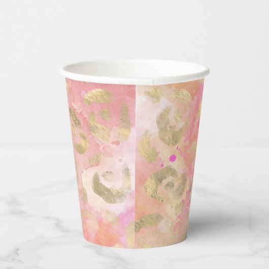 Gobelets En Papier Leopard Peinture série Design 5 (Droite)