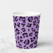 Gobelets En Papier Leopard Print, Léopard Spots, Purple Leopard (Verso)