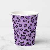 Gobelets En Papier Leopard Print, Léopard Spots, Purple Leopard (Recto)