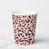 Gobelets En Papier Léopard Print, Léopard Spots, Rose Léopard (Droite)