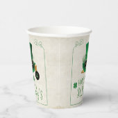 Gobelets En Papier Leprechaun Casquette Happy St. Paddy's ID636 (Droite)