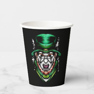 Gobelets En Papier Leprechaun en métal noir foncé le jour de la Saint