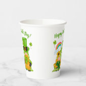 Gobelets En Papier Leprechaun Gnome Shamrock St. Patrick's Day (Gauche)