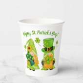 Gobelets En Papier Leprechaun Gnome Shamrock St. Patrick's Day (Recto)