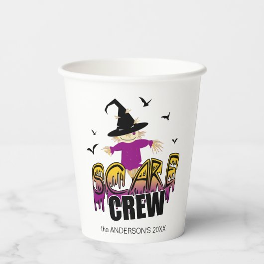 Gobelets En Papier L'équipage de Scare Welcome Purple ID1002 (Verso)