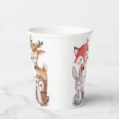 Gobelets En Papier Les animaux des bois Baby shower mignon (Droite)