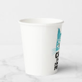 Gobelets En Papier Les Chats Humours Sont Mon Favori Funny Turquoise (Droite)