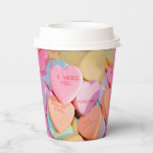 GOBELETS EN PAPIER LES COEURS DE LA BOUGIE DE VALENTINE (Verso)