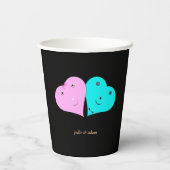 Gobelets En Papier les coeurs de m. & mrs (Verso)