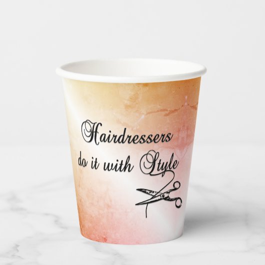 Gobelets En Papier Les Coiffeurs Le Font Avec Style (Recto)