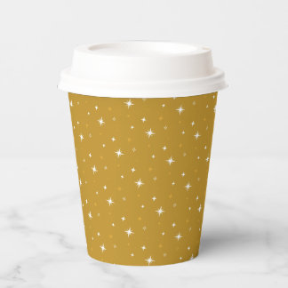 Gobelets En Papier Les étoiles d'or Festive Twinkling