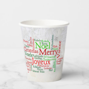 Gobelets En Papier Les Fêtes De Noël Dans Le Monde Entier
