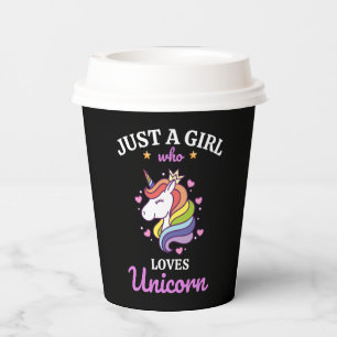 Gobelets En Papier Les filles aiment le club de fans de Unicorn