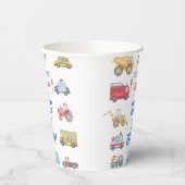 Gobelets En Papier Les Garçons Modernes Transport 1er Anniversaire Co (Gauche)