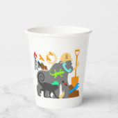 Gobelets En Papier Les gorilles au travail (Recto)