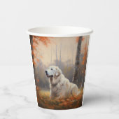 Gobelets En Papier Les grandes Pyrénées à l'automne Feuilles automne  (Verso)