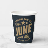 Gobelets En Papier Les légendes sont nées en juin Qualité originale (Recto)