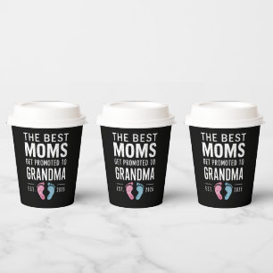 Gobelets En Papier Les Meilleures Moms Sont Promues À Grandma Est 202