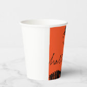 Gobelets En Papier Les motifs d'Halloween sur orange (Droite)