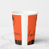 Gobelets En Papier Les motifs d'Halloween sur orange (Droite)