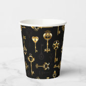 Gobelets En Papier Les Patters de Seamless avec Golden Keys (Gauche)