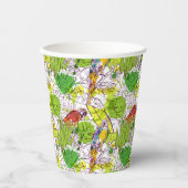 Gobelets En Papier Les perroquets tropicaux (Recto)