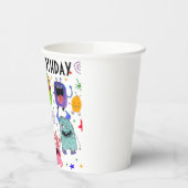 Gobelets En Papier Les tasses de papier monstre sont personnalisées (Gauche)