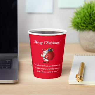 Gobelets En Papier Les tasses des Fêtes de l'arrivée du Père Noël