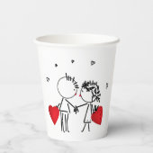 Gobelets En Papier Les tatouages temporaires de la Saint Valentin (Verso)