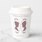 Gobelets En Papier Lesbiennes Mariées Regency Rose Roses (Recto)