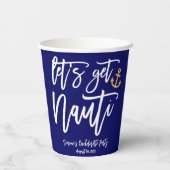 Gobelets En Papier Let’s Get Nauti | Enterrement de vie de jeune fill (Verso)