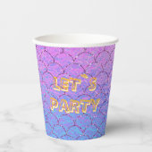 Gobelets En Papier Let`s party mermaid tail (Recto)