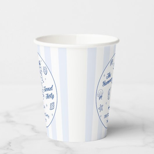 Gobelets En Papier L'été a eu trente ans 30e anniversaire joli (Gauche)