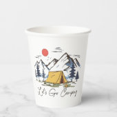 Gobelets En Papier Let's Go Camping (Recto)