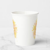 Gobelets En Papier Lettre C Tournesol Nom Monogramme Initiale (Gauche)