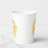 Gobelets En Papier Lettre C Tournesol Nom Monogramme Initiale (Droite)