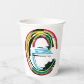 Gobelets En Papier Lettre Grunge E (Recto)