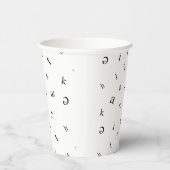 Gobelets En Papier Lettres (Droite)
